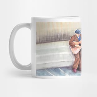 Old man playing guitar Mug